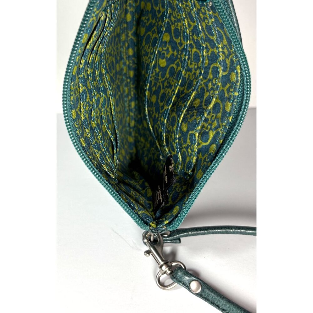Fossil Genuine Leather Green Rectangular Wristlet… - image 8